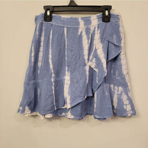 Sim & Sam Blue Tie Dye Mini Skirt Size S